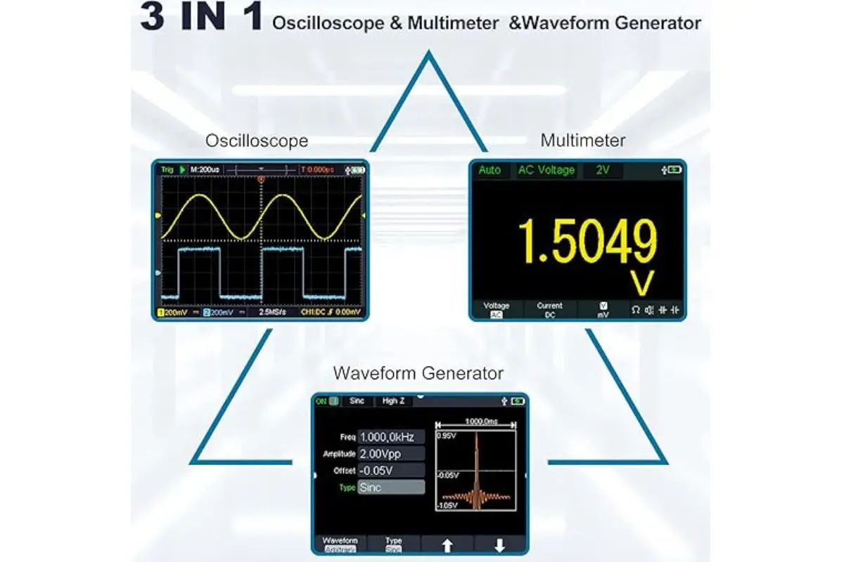 Test et avis des oscilloscopes-multimètres HANMATEK HO52 et HO102S
