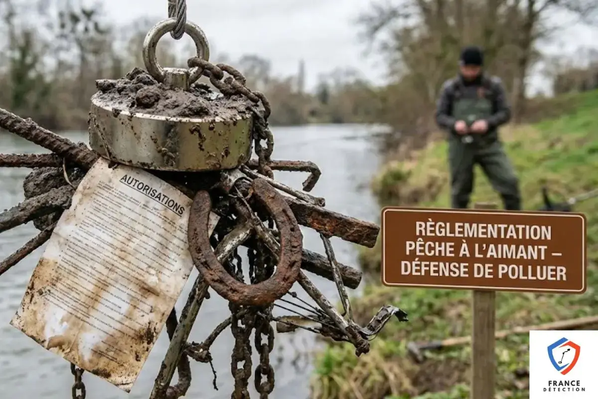 la règlementation de la pêche à l'aimant